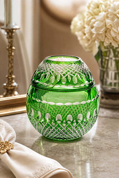 Kristal Market Handcrafted Cut Crystal Grape Pattern Large Lid Napkin Holder ...