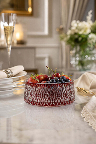 Kristal Market Cut Crystal Simay Pattern Handcrafted Presentation Stand