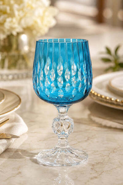 Kristal Market Bohemia Crystal Handmade Drop Coffee Side Glass 150Cc