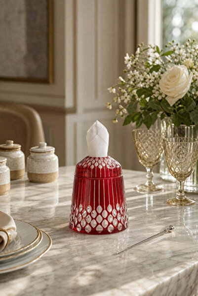 Kristal Market Handcrafted Drop Pattern Napkin Holder Candle Holder