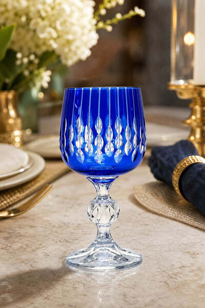Kristal Market Bohemia Crystal Handmade Drop Coffee Side Glass 150Cc