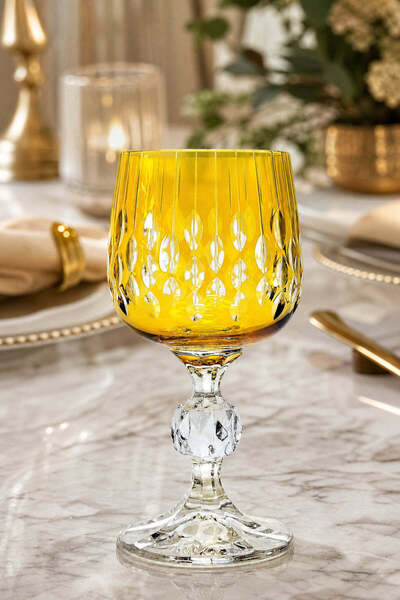 Kristal Market Bohemia Crystal Handmade Drop Coffee Side Glass 150Cc