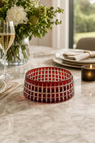 Kristal Market Luxury Cut Crystal Louis Pattern Presentation Bowl Handcrafted