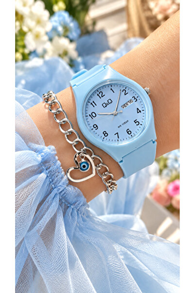Q&Q Brand Blue Color, Silicone Strap, (Suitable for Pool and Sea Use) Men'S/W...