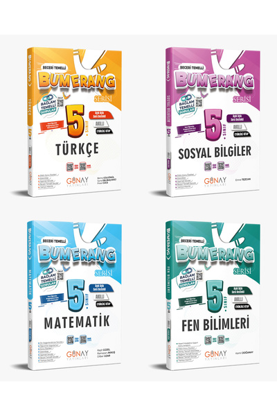Günay Yayınları 5. SINIF BUMERANG SERİSİ TÜRKÇE-MATEMATİK-FEN BİLİMLERİ-SOSYA...