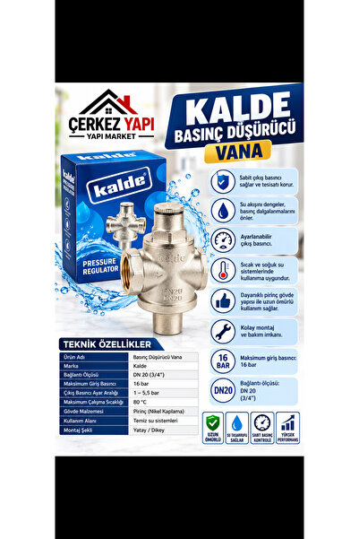 Genel Markalar Basınç Düşürücü (Pressure Regulator) DN20 PN16’dır