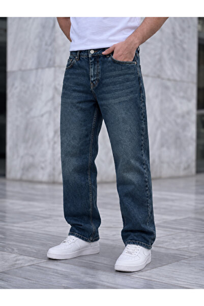 ElitWear Baggy Fit Likrasız Erkek Jeans Pantolon
