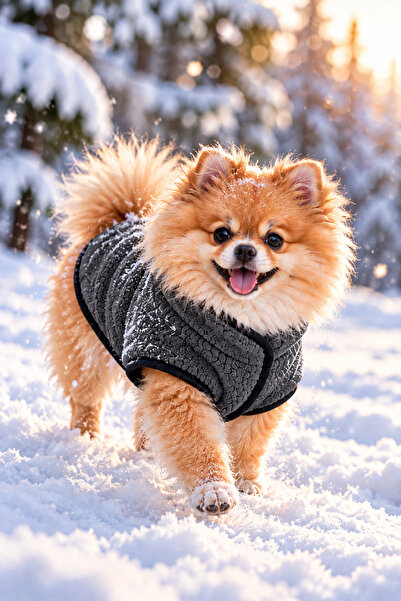 HKEVCİLPET Polar Ceket Kedi Köpek Kıyafeti Mont Ceket Rüzgarlık