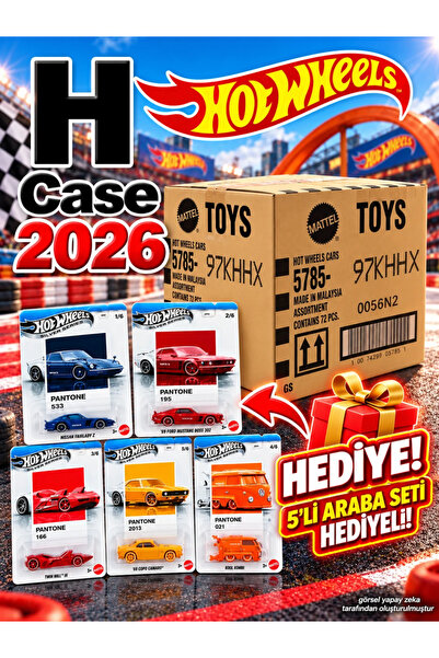 HOT WHEELS 2026 H Case 72'li Açılmamış Tek Bant Kapalı Koli Set-5 (5'li Uzun ...