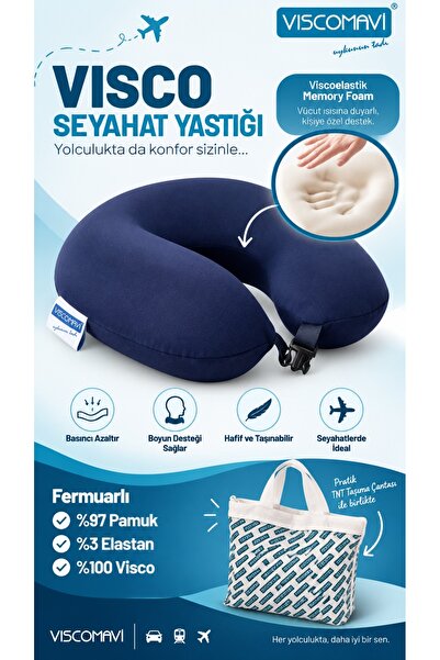viscomavi Visco Seyahat Yastığı (ortopedik Visco Seyahat Yastığı Boyun Yastığ...