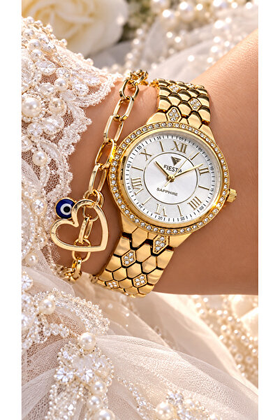 Fiesta Brand Steel Cord Elegant Simple Model Gold Yellow Color Engagement, We...