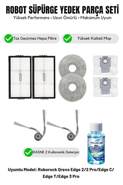 Asgard Grup Roborock Qrevo Edge 2/2 Pro/Edge C/Edge T/Edge 3 Pro Συμβατά με 2...