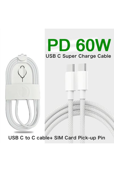 Choice 50Pcs 1M TypeC to TypeC 1-50Pcs Original PD 60W Fast Charging Type C C...