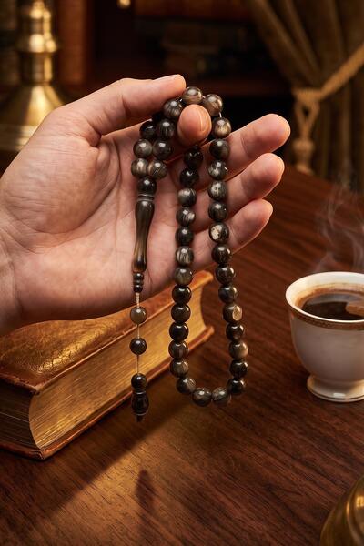 Taş Sandığı Buffalo Horn Rosary (10 mm)