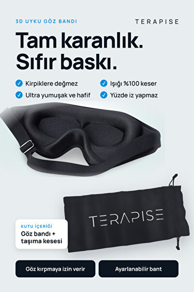 Terapise نظارات 3D Pro للنوم / تحجب الضوء بنسبة 100٪ / لا تسبب ضغطًا على العين