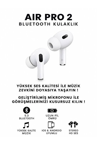 CASTU Air Pro 2 Bluetooth Kulaklık IOS Android Tüm Telefonlar ile Uyumlu Kulaklık