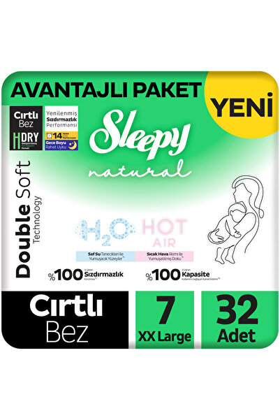 Sleepy Natural Double Soft Avantajlı Mega Paket Bebek Bezi 7 Numara Xxlarge 3...
