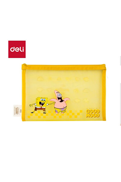 Deli Sünger Bob Lisanslı Kalem çantası / Belge çantası / Kalem kutusu A5 ebat...