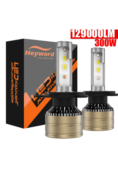 choice2 H4 Heyword High Power CSP H4 H7 LED 390W 129000LM H1 H8 H9 H11 Car LE...