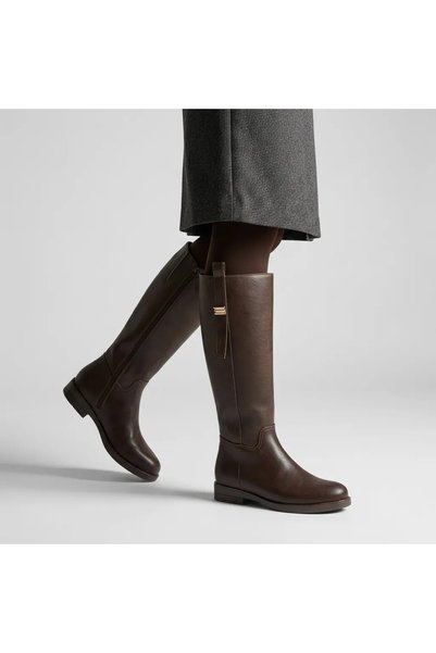 topuksarayı Women's Zanna Flat-Soled Buckle Boots - Brown