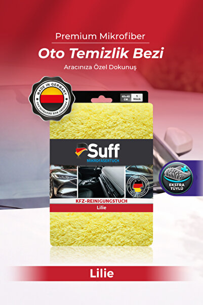 Suff Lilie Oto Temizlik Bezi Mikrofiber Araç İçi Torpido ve Deri Koltuk Bakım...