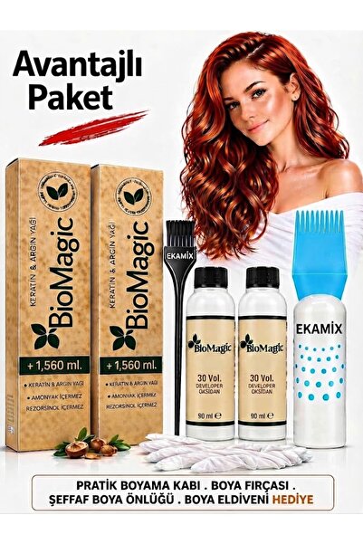 BIOMAGIC Organik Amonyaksız Saç Boyası 11.00 (Fildişi Sarısı)+oksidan (2 Adet...
