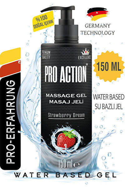 Pro Action Masaj Jel 150ML Strawberry -çilek Premium Quality