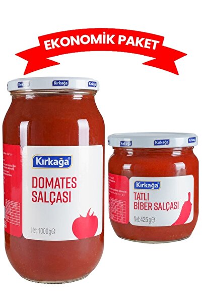 Kırkağa Domates Salçası 1000 gr & Biber Salçası 425 gr - Geleneksel Mutfak İk...