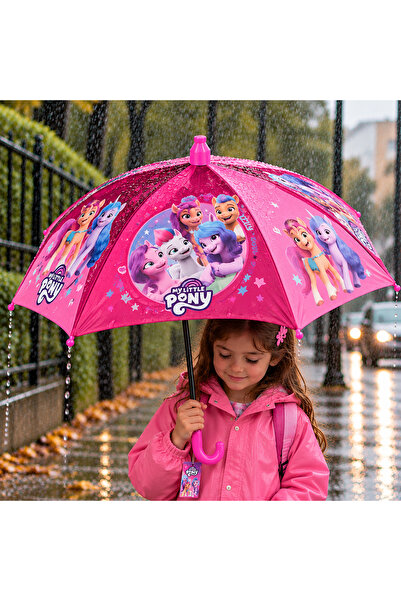 UĞUR KARDEŞLER BİJUTERİ My Little Pony Lisanslı Koruma Kılıflı Çocuk Şemsiyesi