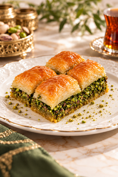Gourmet Çelebi Antep Fıstıklı Baklava 500g (16 Dilim)