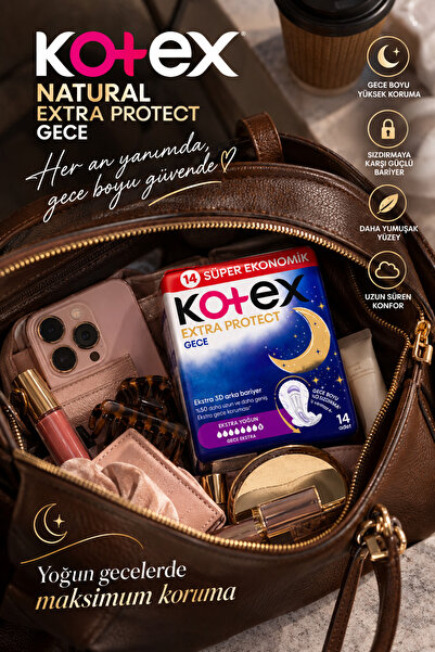 Kotex Extra Protect Gece Hijyenik Ped 14'lü x 6 Adet