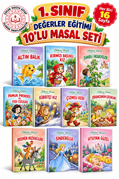 Ata Yayıncılık 1.sınıf Pamuk Prenses-uyuyan Güzel-kibritçi Kız-sinderella-kır...
