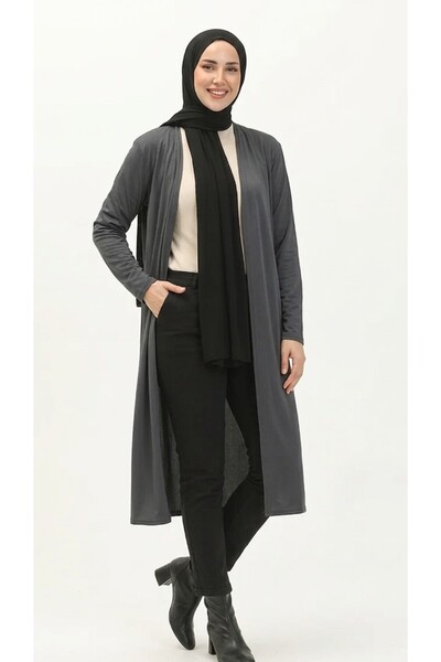 RESPİRO Plain Long Soft Cardigan Large Size Does Not Show Underwear