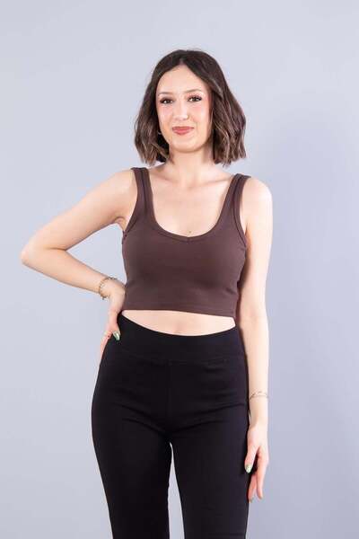 Mckanzie 6695 (N-2299) V-Neck Thick Strap Camisole Crop
