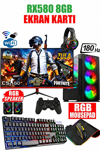 Dmc N249 Windows 11 Ryzen 5 5500,16GB RAM,500GB HDD,256GB SSD,8GB RX580,24''1...