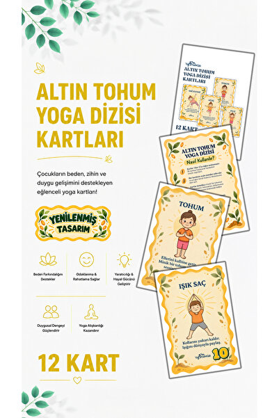 Yogatoon Kids World Çocuk Yogası Eğitim Kartları – Altın Tohum Temalı Farkınd...