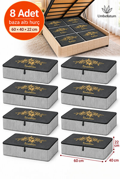 umbellatum 8 Adet antrasit Baza Altı Düzenleyici Hurç Baza Altı Büyük Boy Sak...