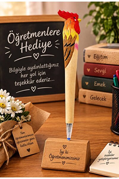 zerzembe Linden Tree Pen with Hand-Carved Animal Figure (the Best Gift for Te...