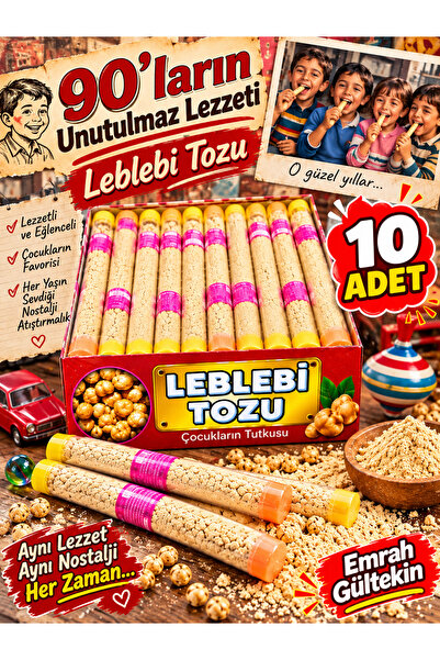 Emrah Gültekin Nostalji Leblebi Tozu (10 Adet Tüp) – Çocukluğumuzun Tatlı ve ...