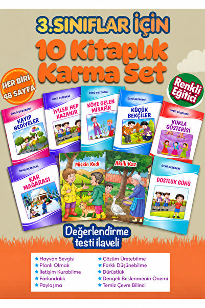 GÖNÜL YAYINCILIK 3.sınıflar Için Karma Çocuklara Okumayı Sevdiren 10'lu Süper...