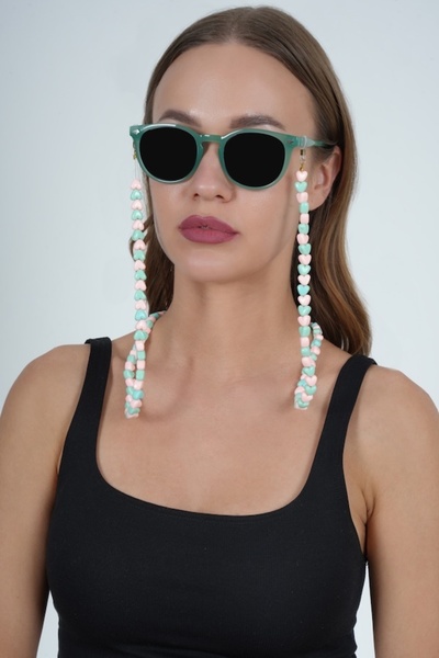JULIANO Green Heart Love Colorful Glasses Chain