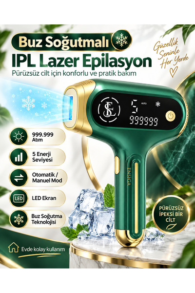 EN SİGA Kuvars Lamba Buz IPL Lazer Epilasyon 999.999 Atım Ağrısız Vücut Yüz C...