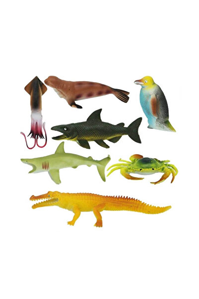 Sunman 1000713   Ocean Animals 7-Piece Animal Play Set with Bag - Sunman