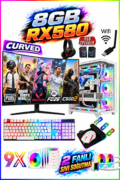 Dmc N125x Windows 11 Ryzen 5 5500 16GB 500GB HDD,256GB SSD,8GB RX580,23.8"oyu...