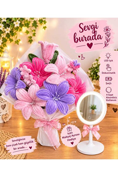 Sevgi burada Renk Seçenekli Lilyum Buket ( 4 Tane )