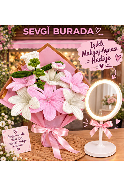Genel Markalar Pembe & Beyaz Lilyum Tasarım
