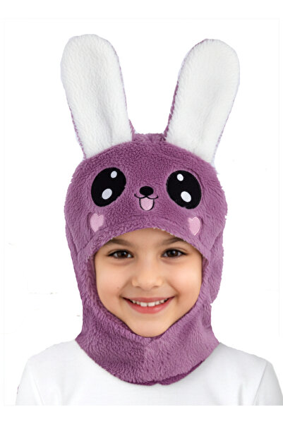 STELLA VESTİNO Children's Plush Balaclava - Teddy Bear / Panda Figured Balaklava