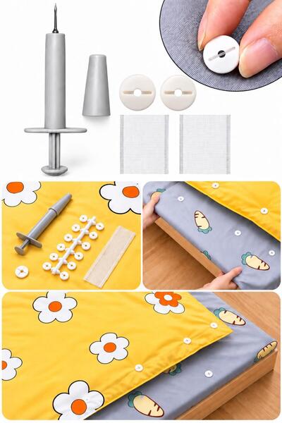 jetfast 2 Pack 48 Buttons Duvet Cover Bed Linen Fixing Set Bed Sheet Clips Set