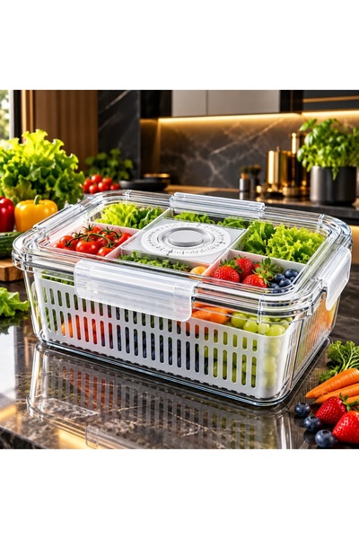 s-Eye Caserola Frigider Fructe Legume 4.4L Cos Strecuratoare Capac