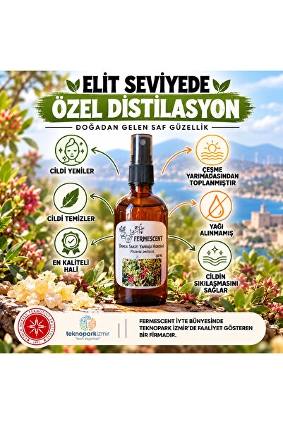 Fermescent Damla Sakızı Yaprağı Hidrosol Cilt Canlandırıcı Doğal Tonik 100 ml